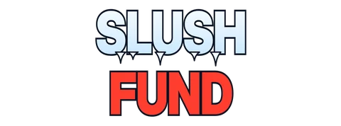 Slush Fund wordmark with icicles on the word Slush